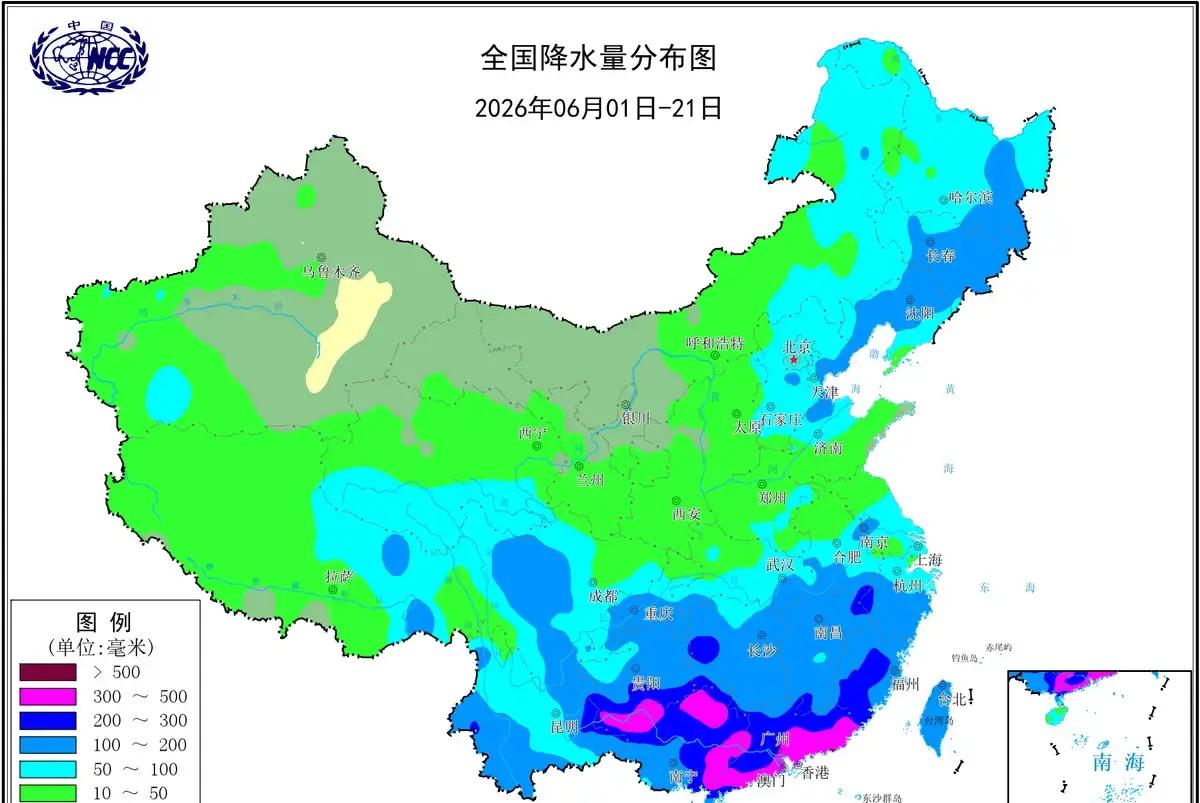 未来三天华西降雨不断今天仍有暴雨 江南华南闷热感仍将持续